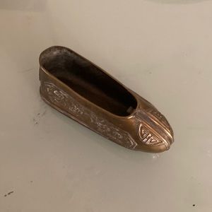 Rare brass metal Chinese dragon shoe